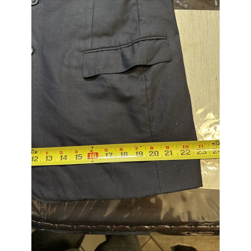 Ermenegildo Zegna 44R Blazer Sport Coat Black Pinstripe Wool Men 2 Button Italy - Picture 9 of 16